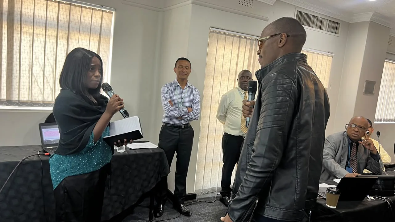 Interactive role-play in the Harare training.